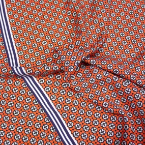 Kelyn Orange Floral Viscose Twill