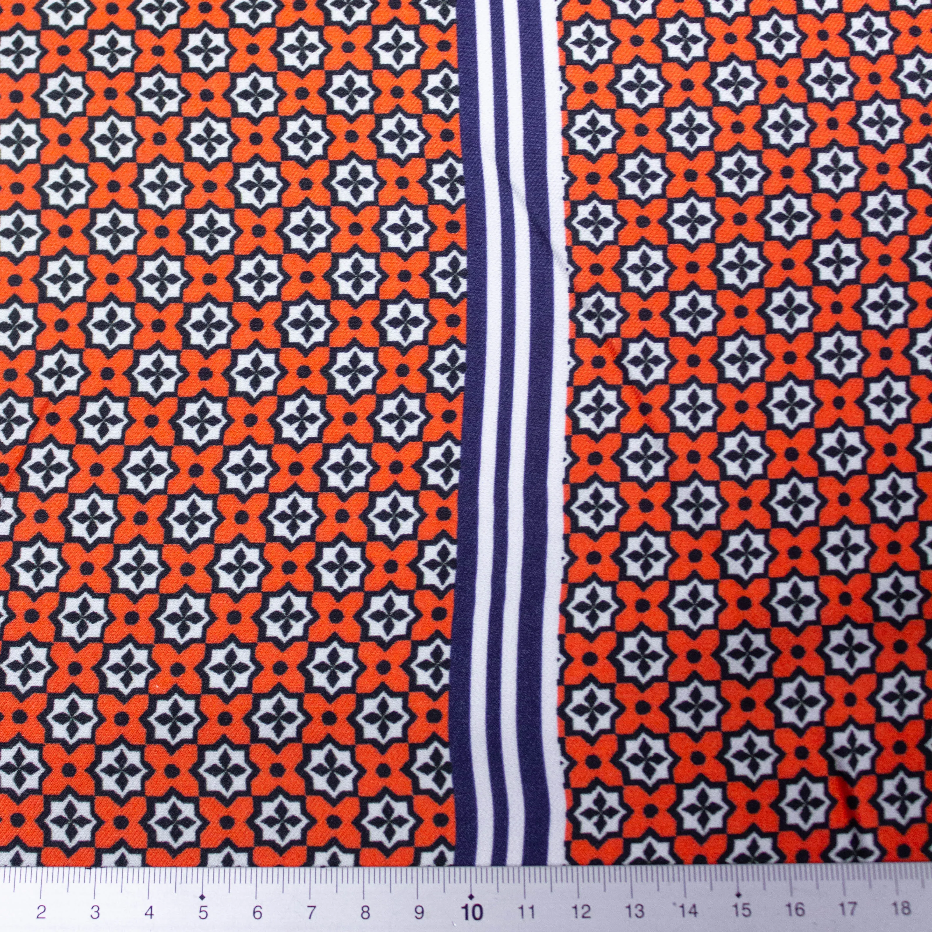 Kelyn Orange Floral Viscose Twill