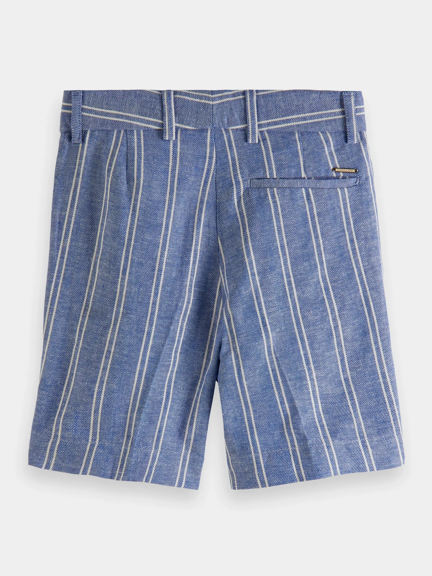 Kids - Striped linen blend shorts