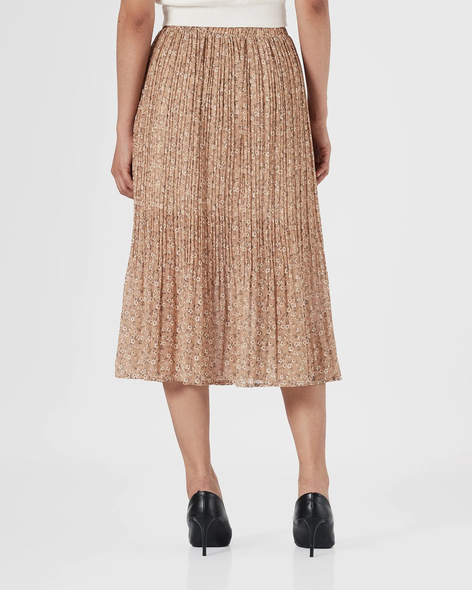 Lady Brown Floral Skirts 17.90