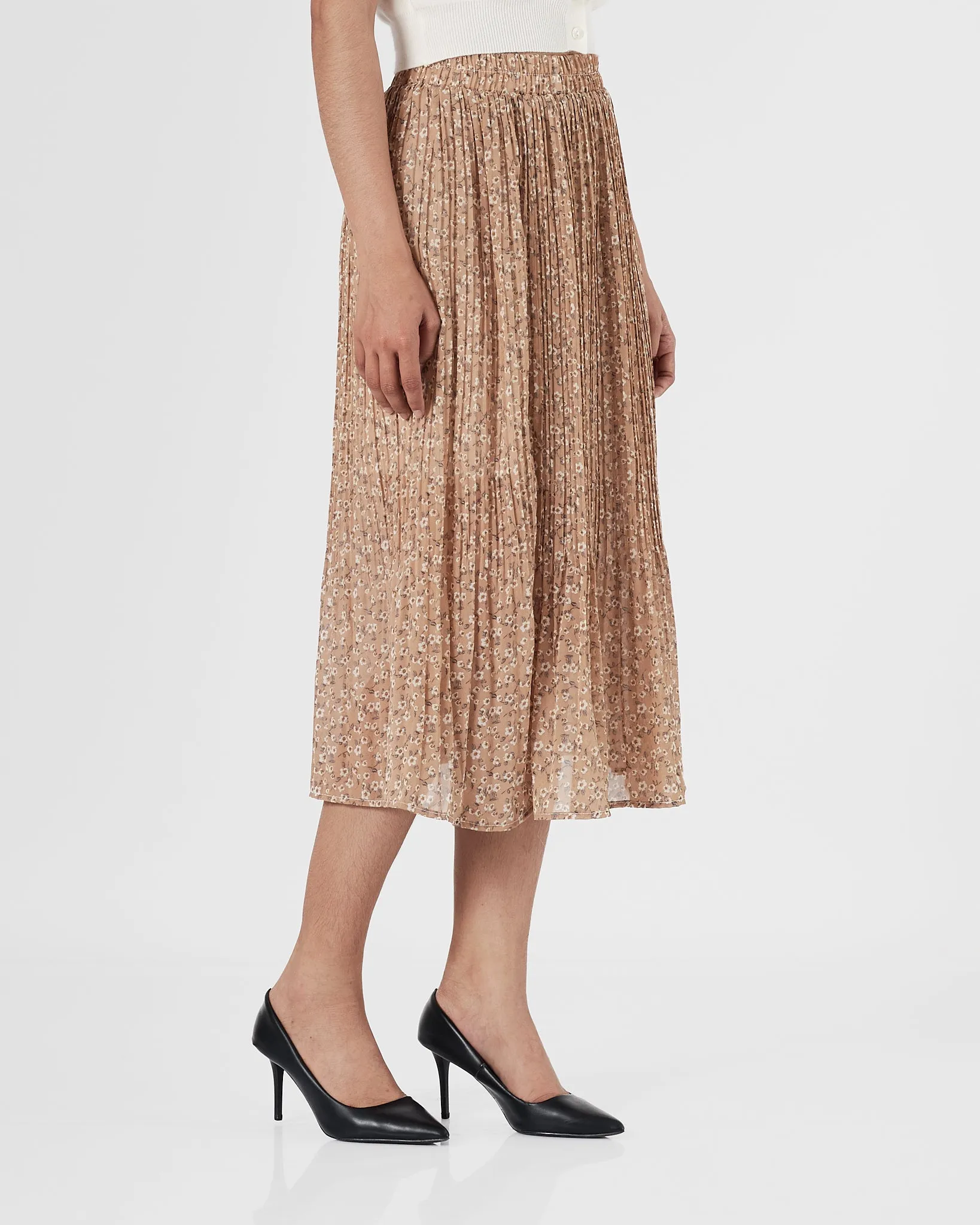 Lady Brown Floral Skirts 17.90