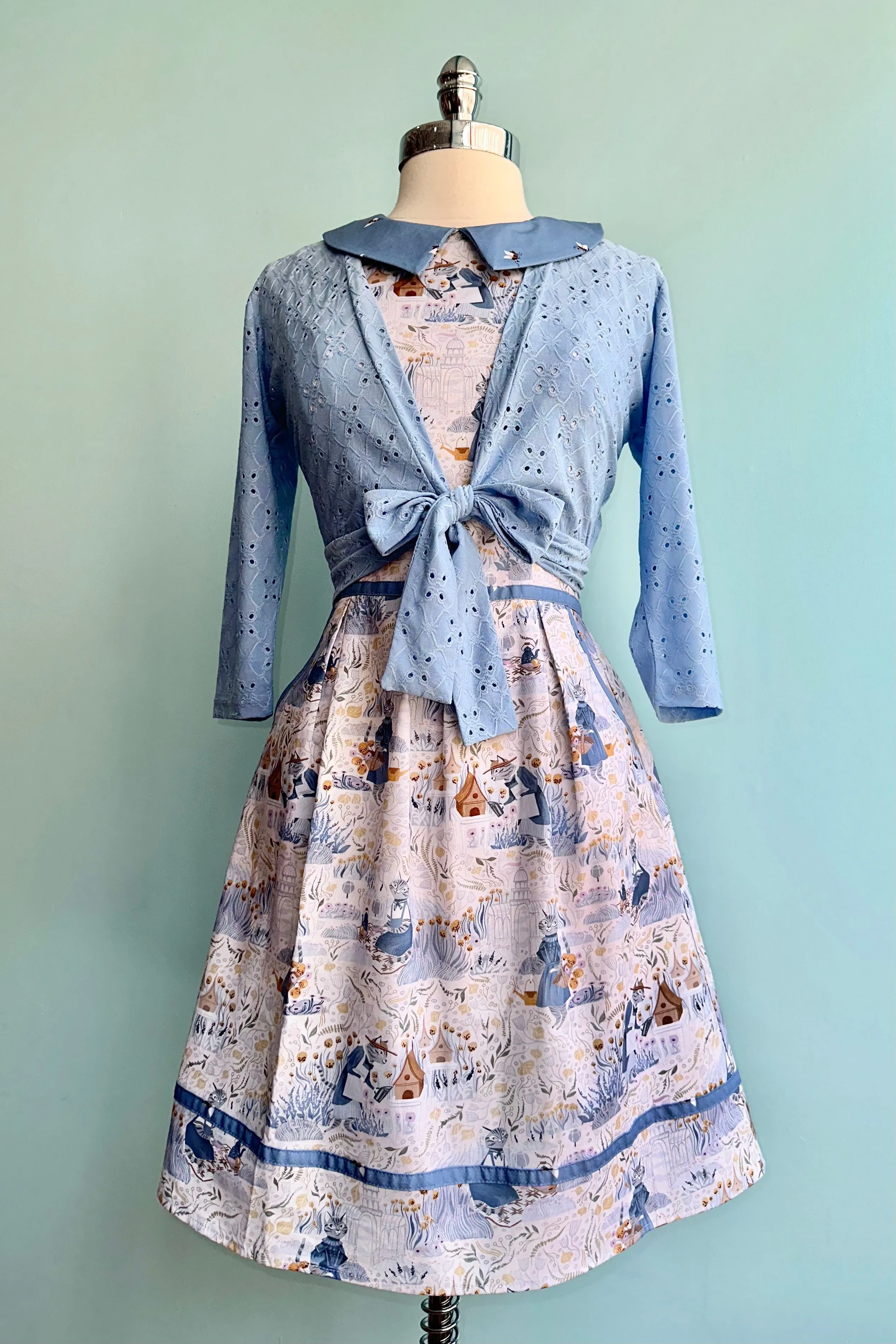 Light Blue Eyelet Sweet Sweater by Heart of Haute