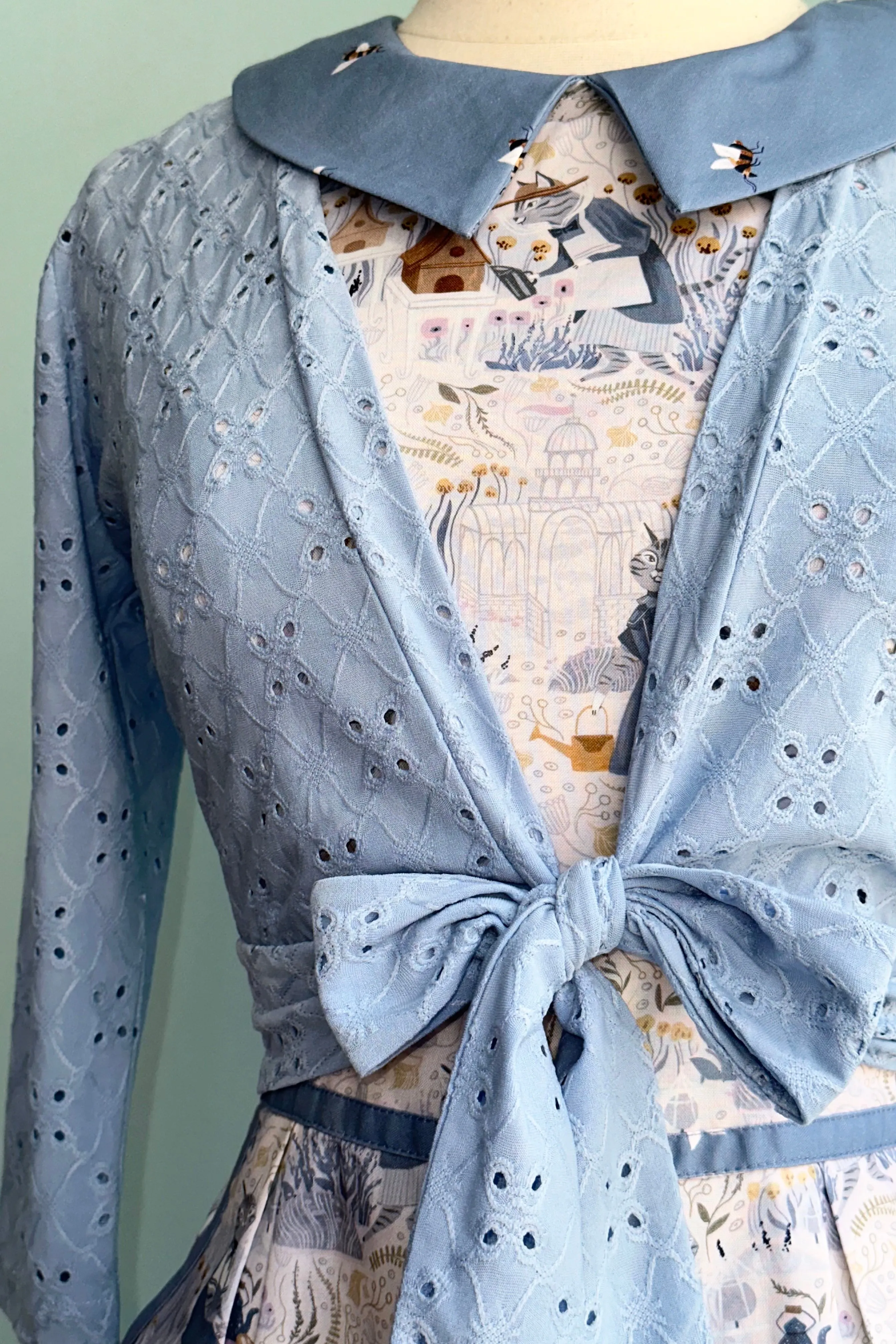 Light Blue Eyelet Sweet Sweater by Heart of Haute