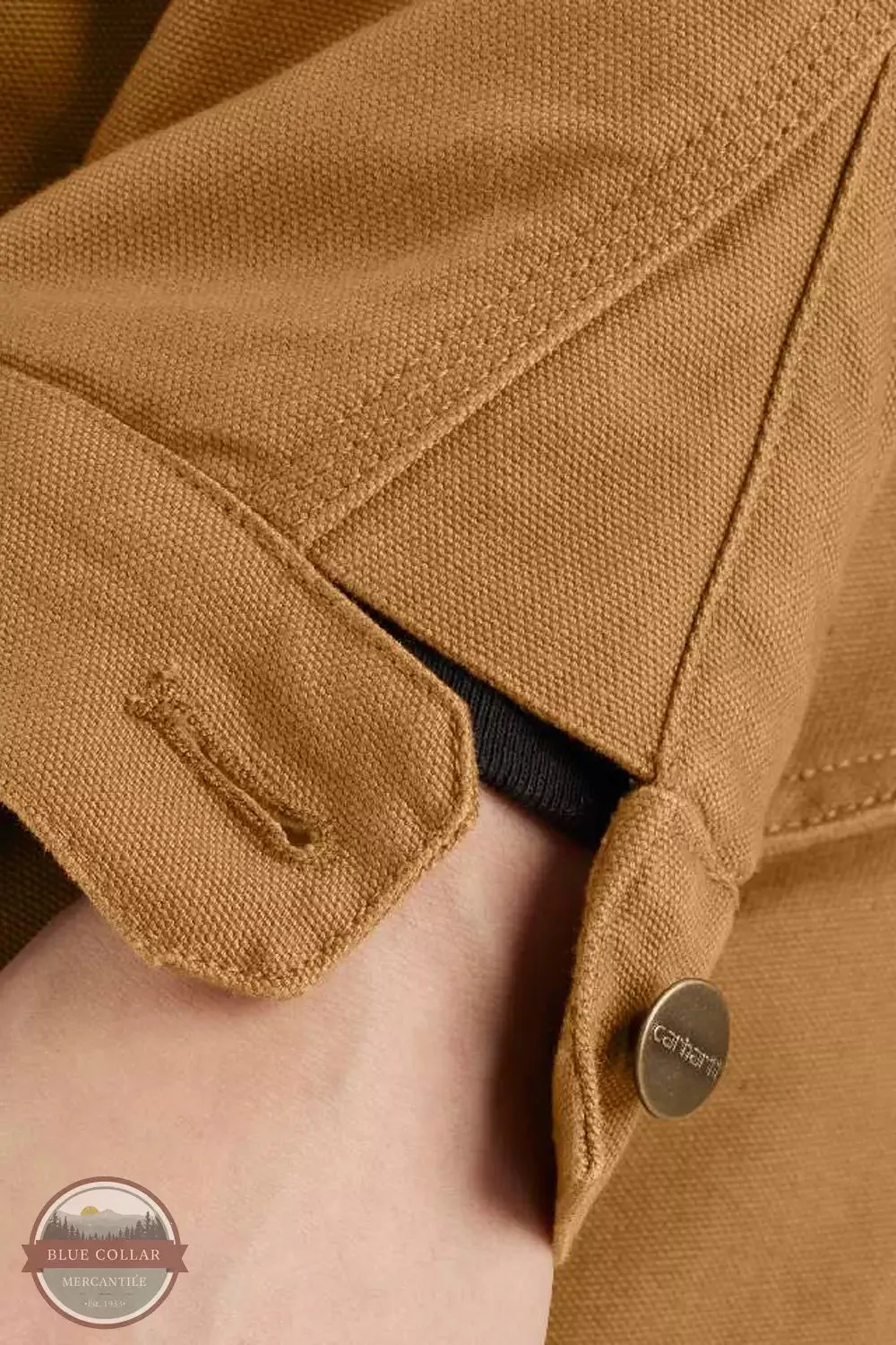 Loose Fit Washed Duck Coat 105512-BRN