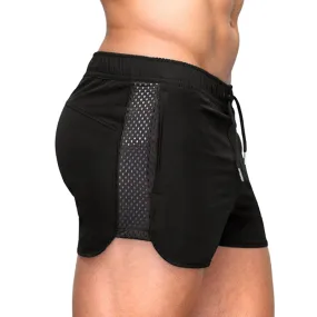 MESH SPLICING QUICKDRY 5'' INSEAM RUNNING SHORTS