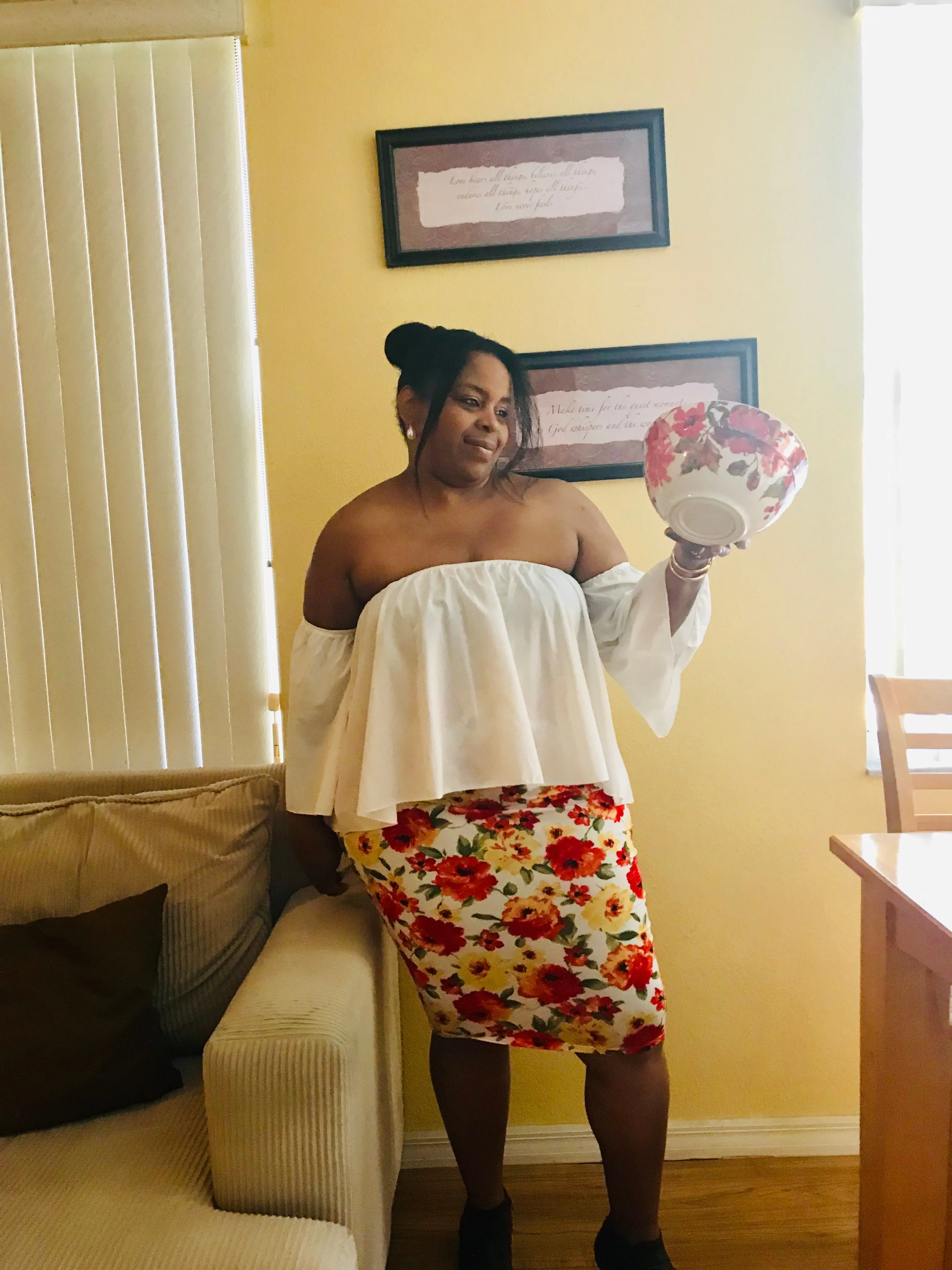 Midi Floral Skirt