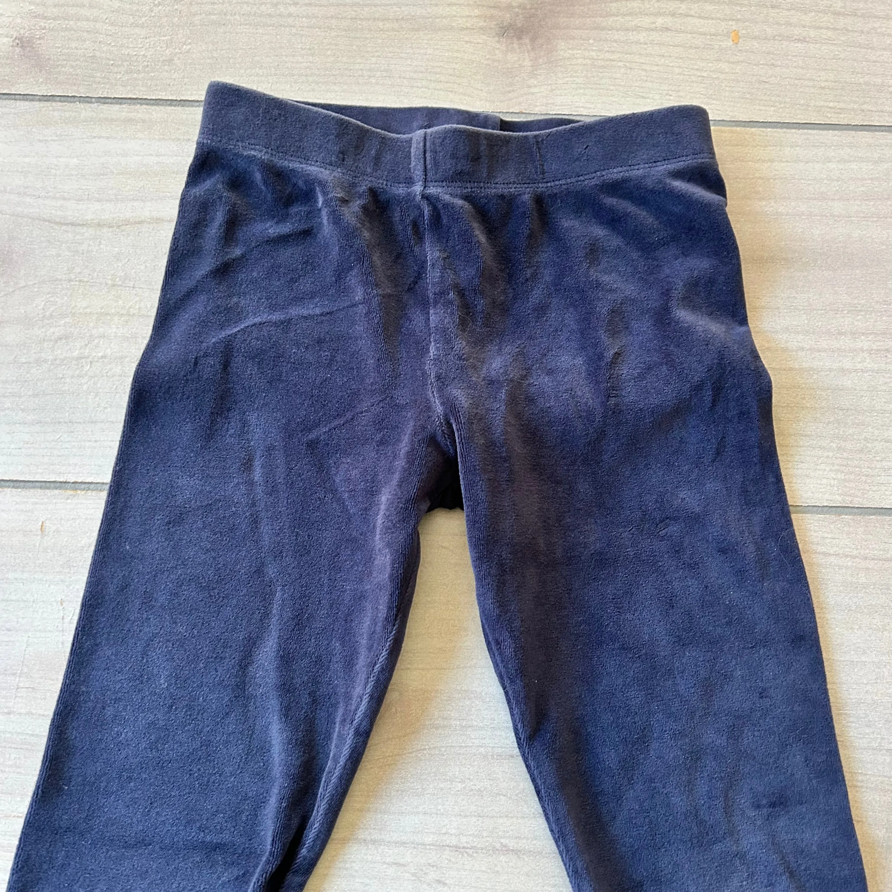 Mini Boden Navy Velour Leggings