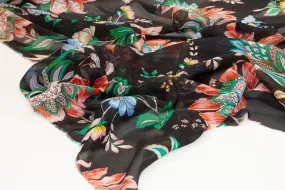 Multicolor Floral Silk Chiffon