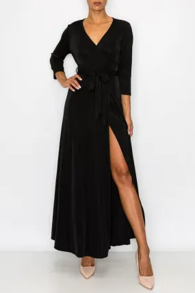 Not So Basic Wrap Maxi Dress