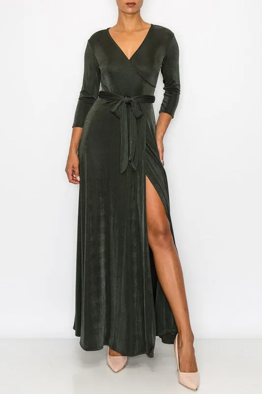 Not So Basic Wrap Maxi Dress