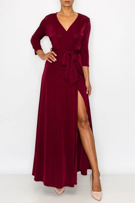 Not So Basic Wrap Maxi Dress