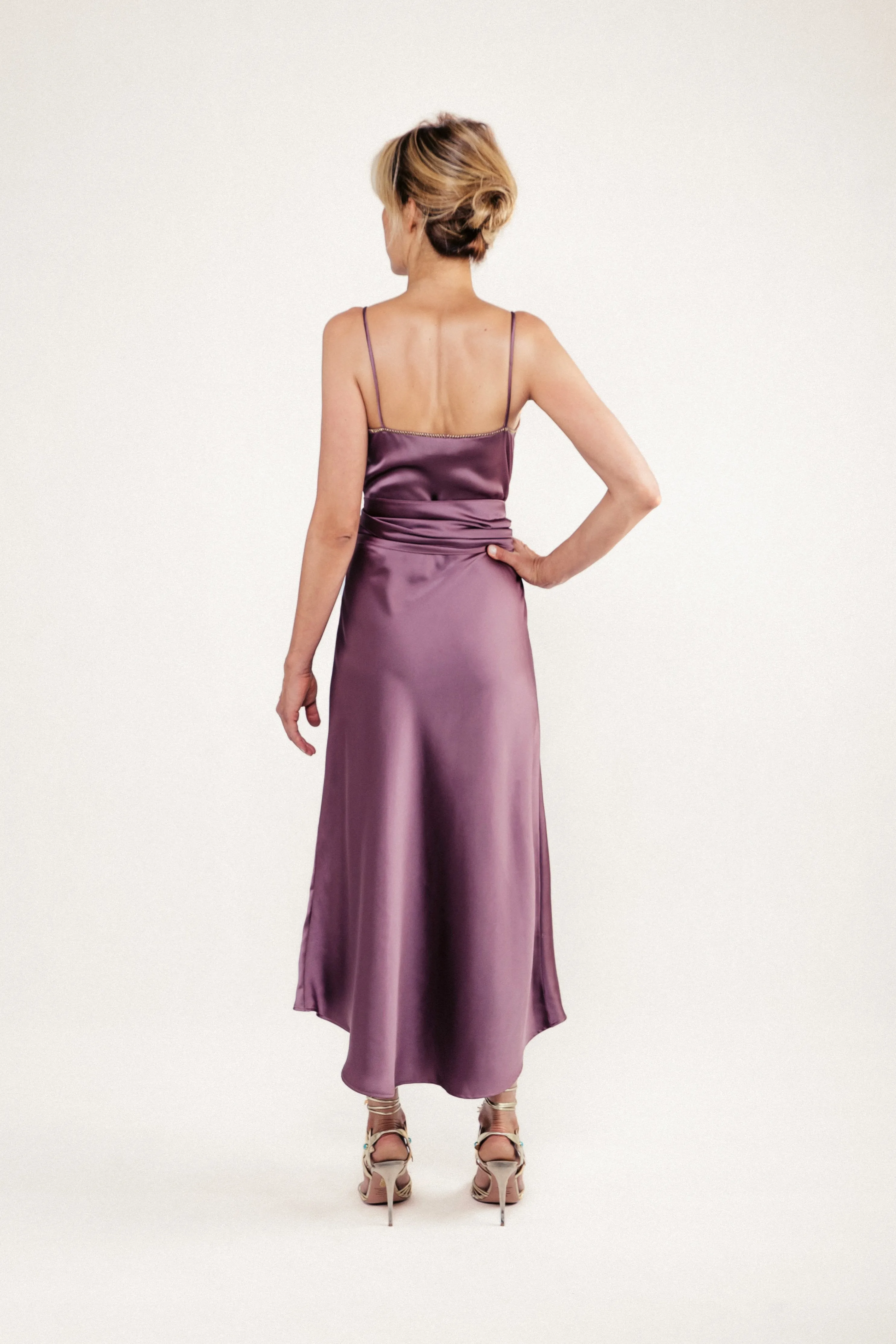 Ojas Wrap Dress - Mauve