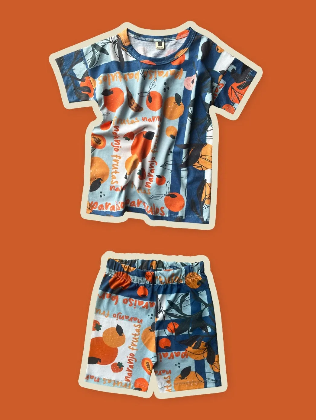 Oranges Print Bike Shorts