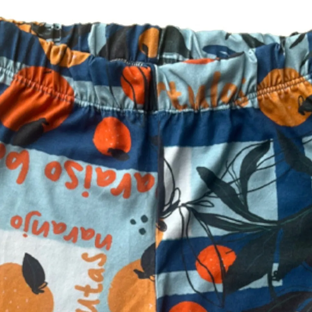 Oranges Print Bike Shorts