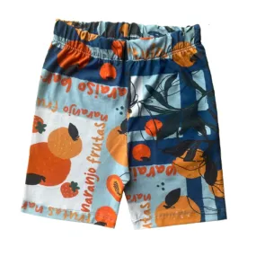 Oranges Print Bike Shorts