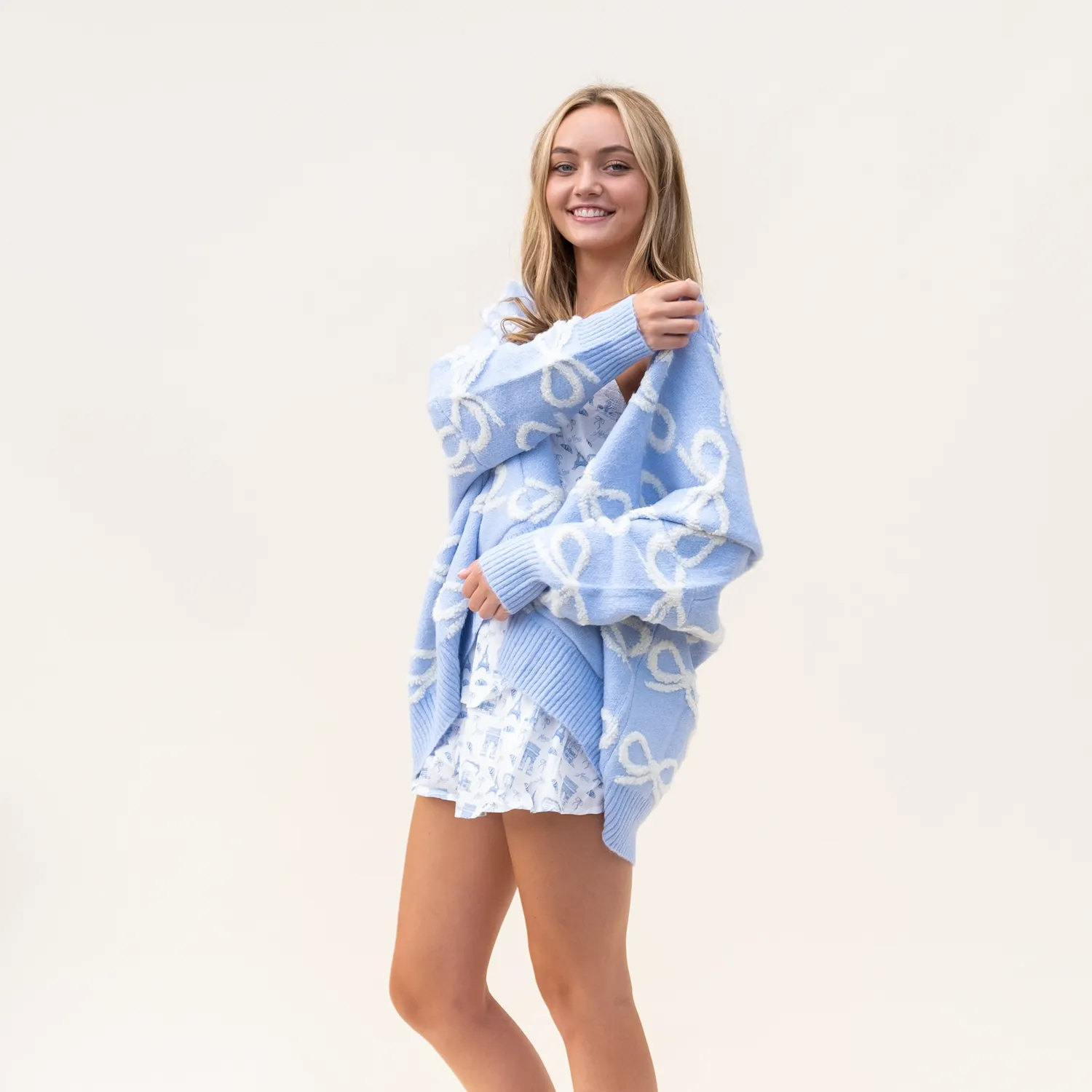 Oversized Bow Cardigan