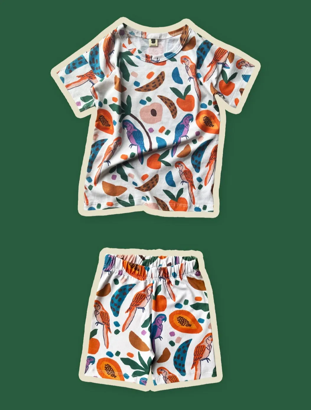 Parrot Print Bike Shorts