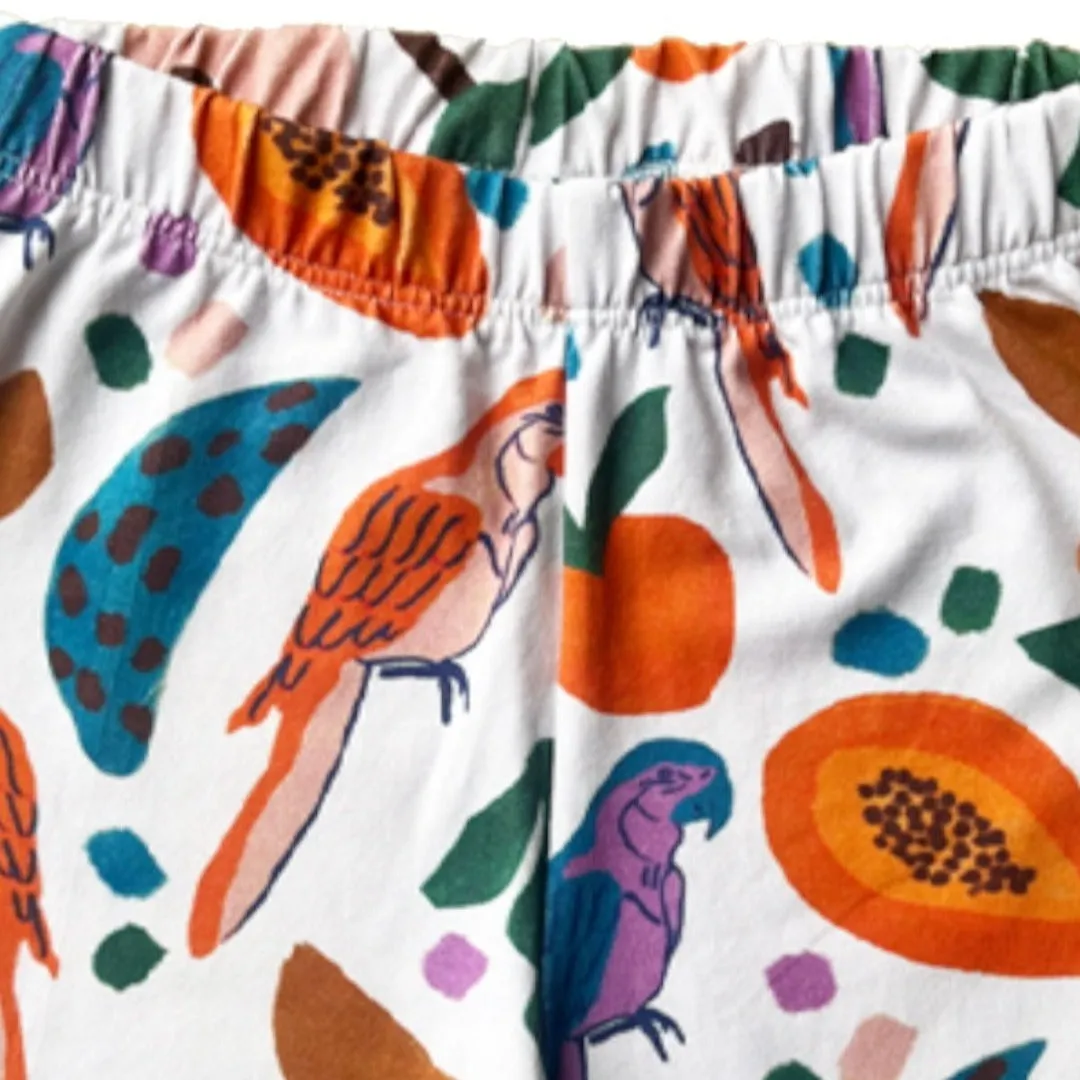 Parrot Print Bike Shorts