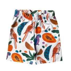 Parrot Print Bike Shorts
