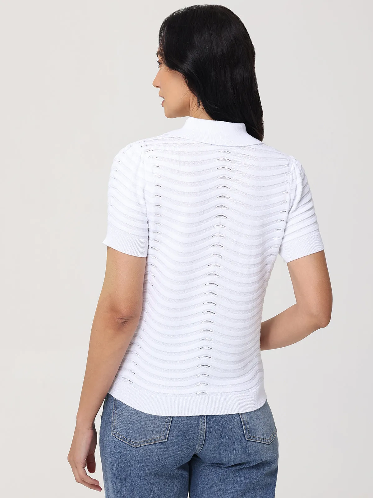 Pointelle Polo