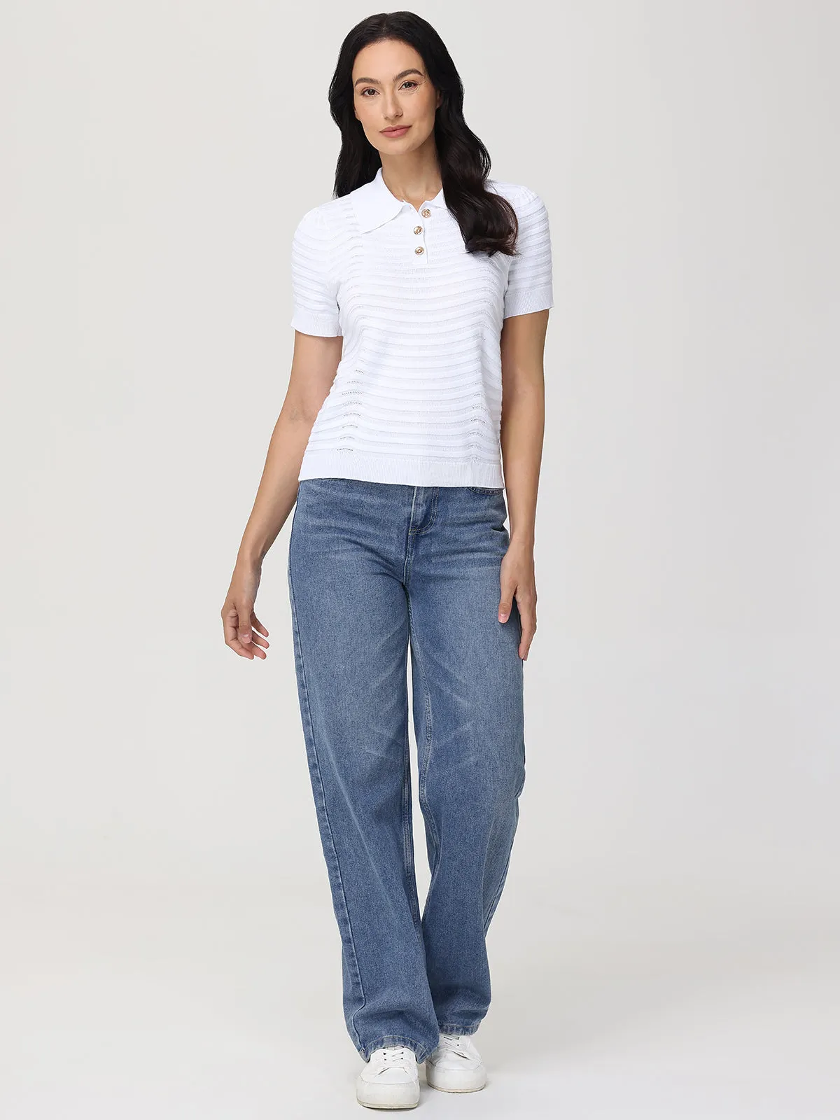 Pointelle Polo