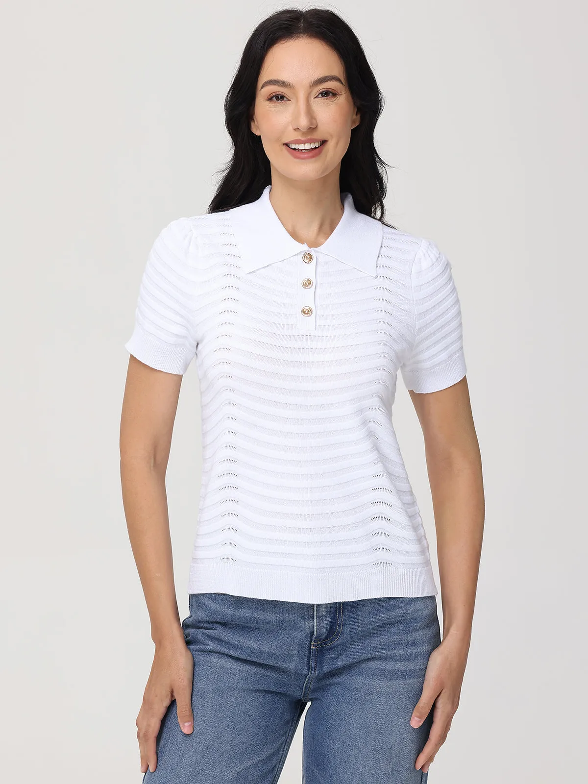 Pointelle Polo