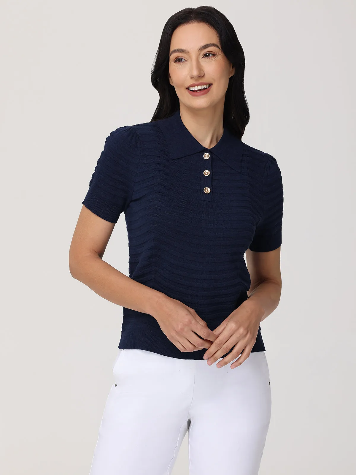 Pointelle Polo