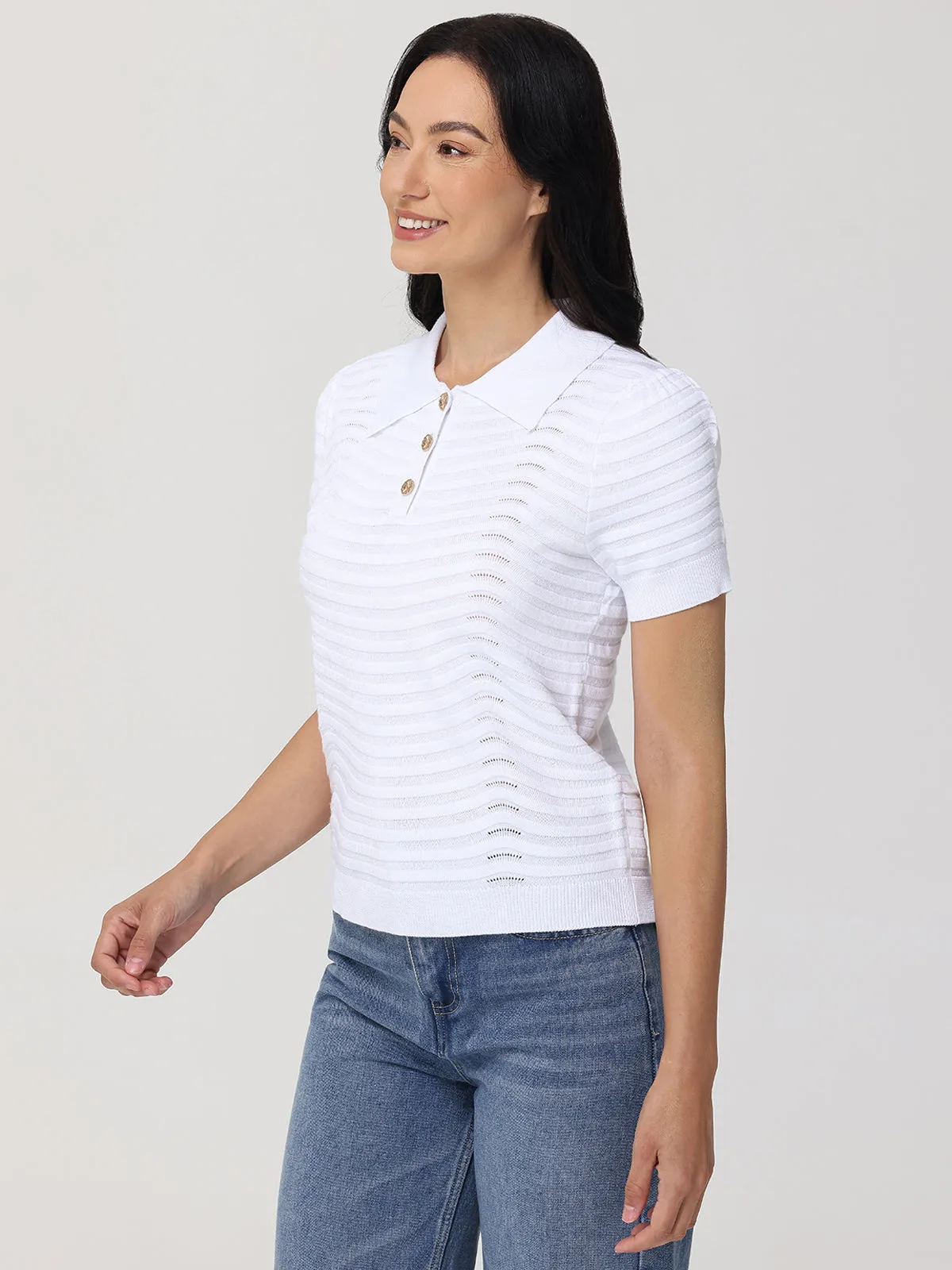 Pointelle Polo