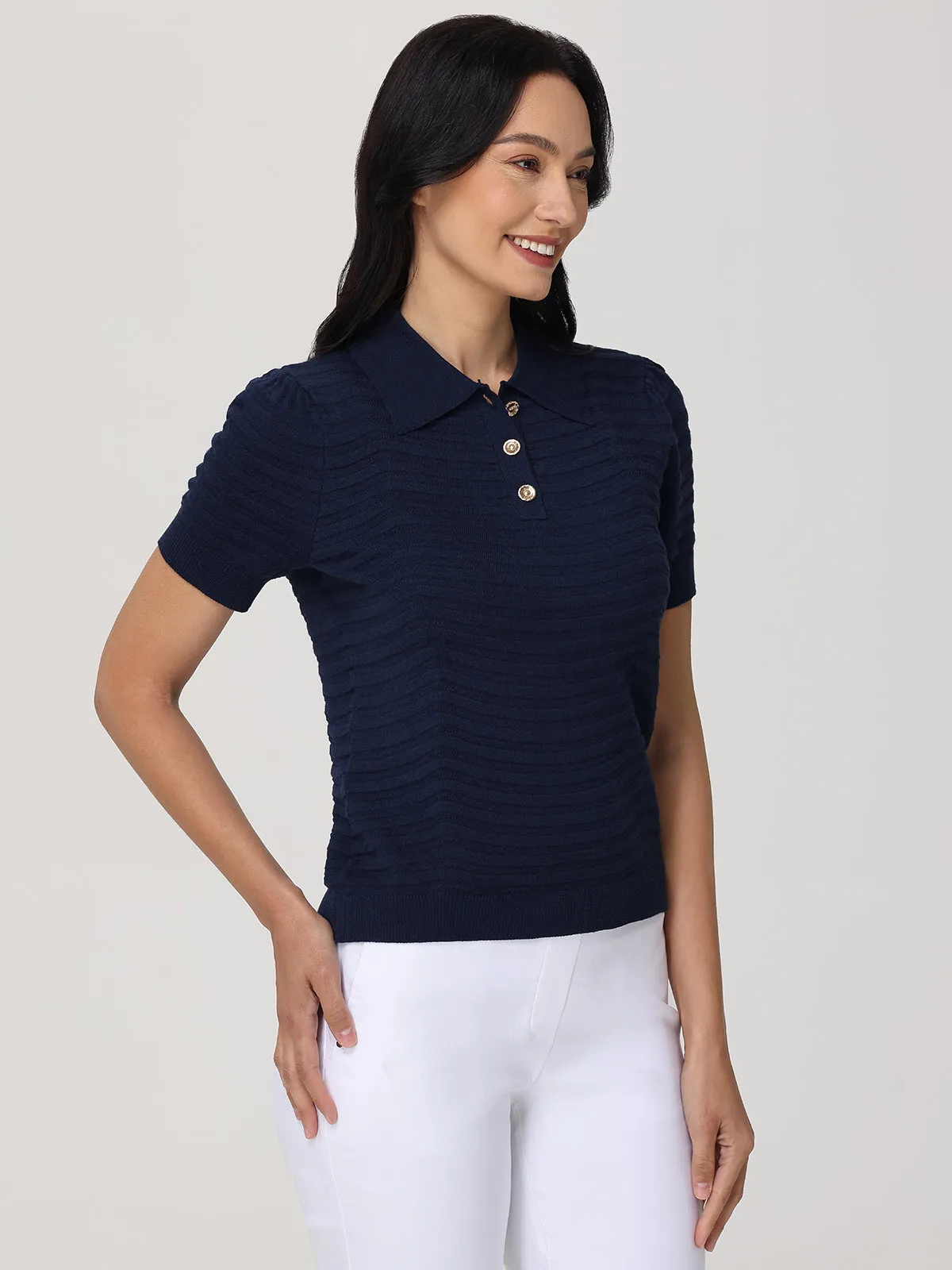 Pointelle Polo