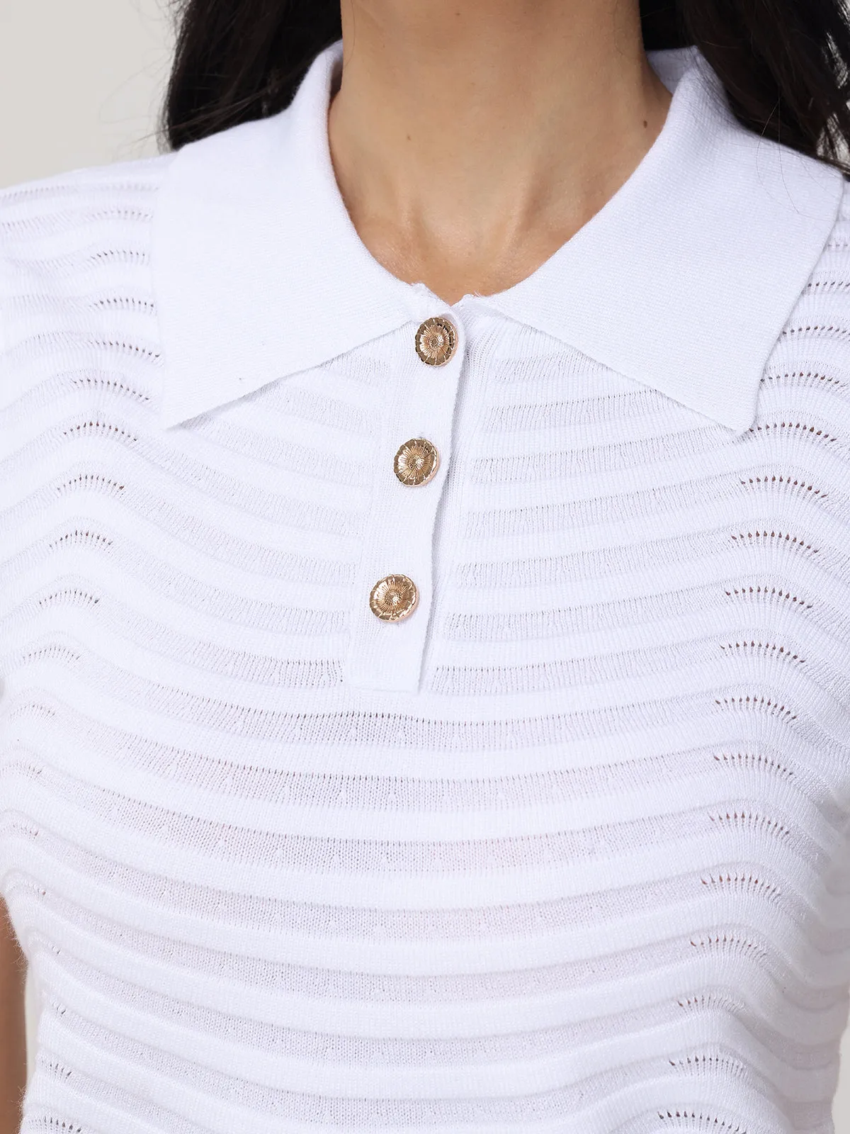Pointelle Polo