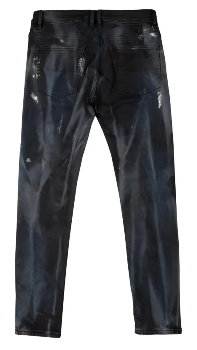 Roku Studio-Tear Drip Denim Pants-Black Cloud
