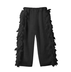 Stella Cove Girls Black Petals Sheer Pants