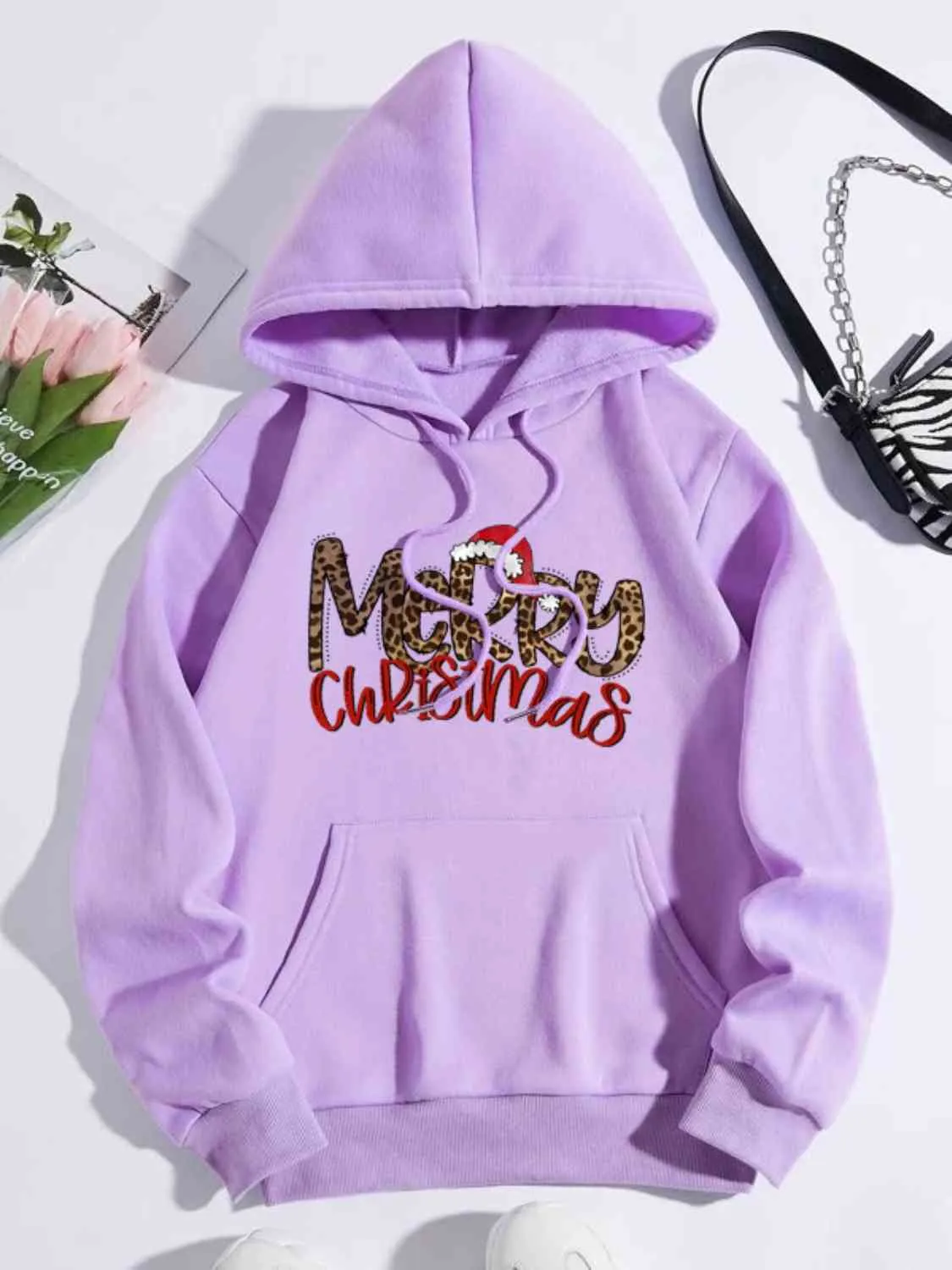 TastyHottie - MERRY CHRISTMAS Graphic Drawstring Hoodie