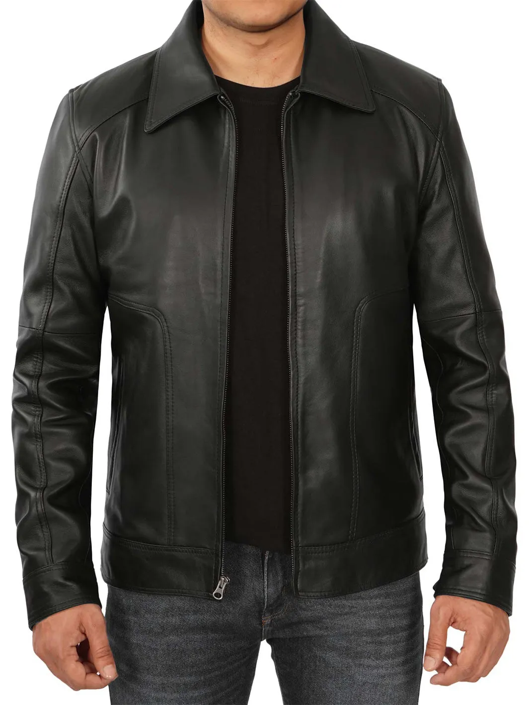 Thomas Men's Black Vintage Leather Jacket