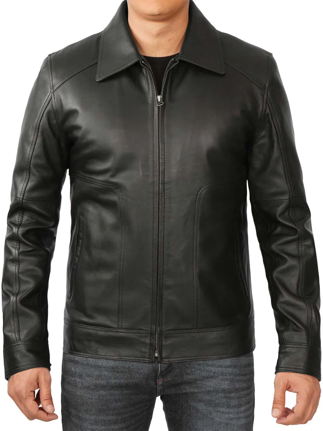 Thomas Men's Black Vintage Leather Jacket