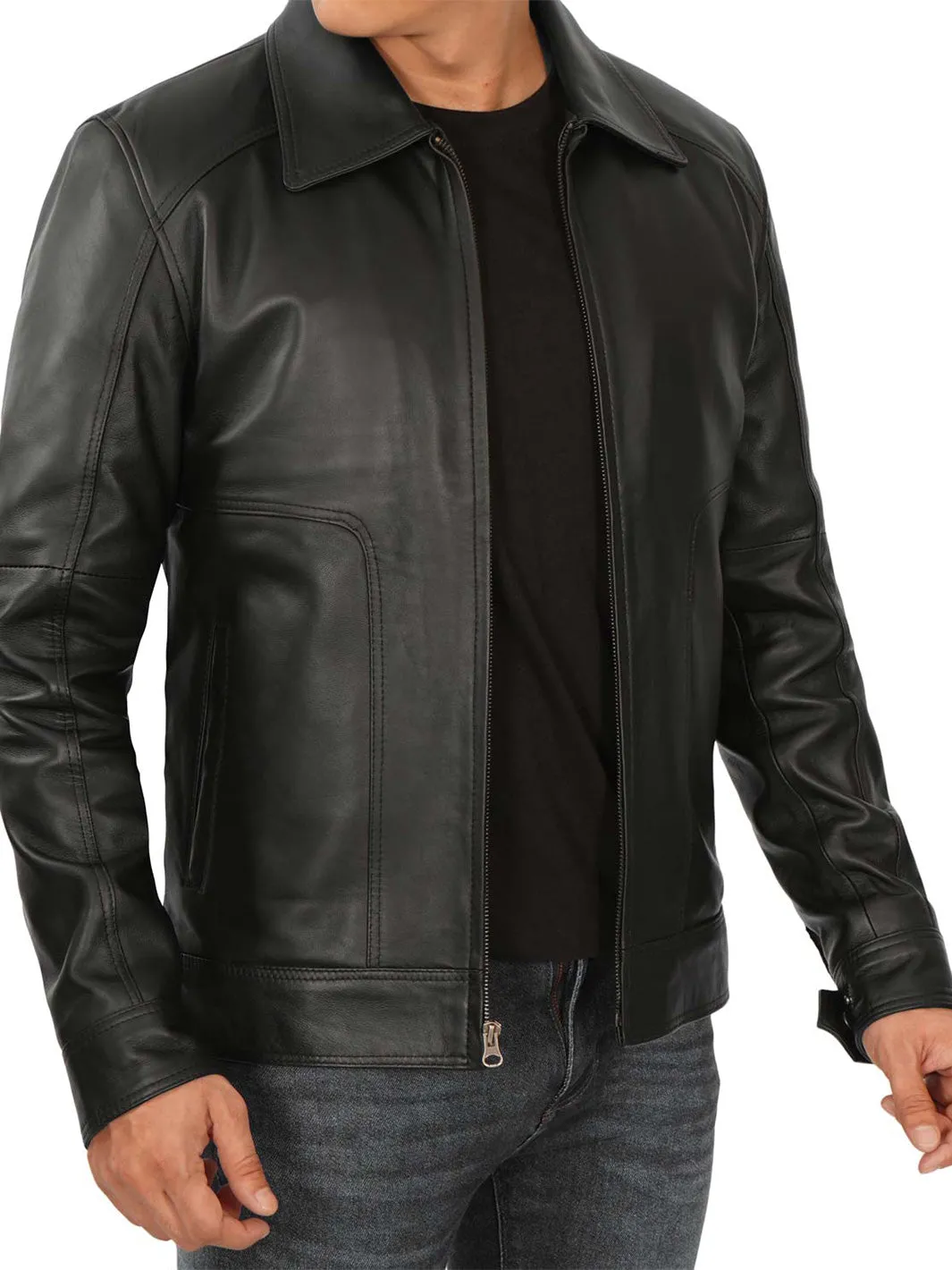 Thomas Men's Black Vintage Leather Jacket