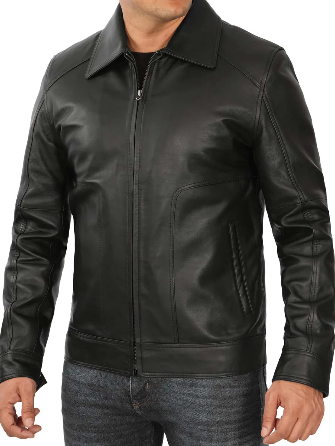 Thomas Men's Black Vintage Leather Jacket