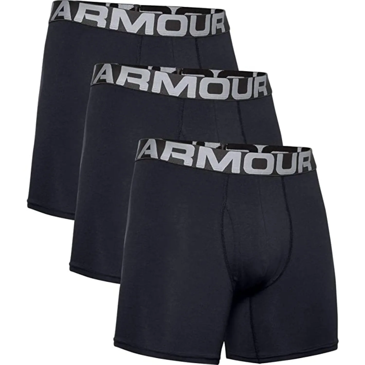 Under Armour Men's Boxer Briefs 3 Pack 6" Boxerjock Athletic Training Underwear