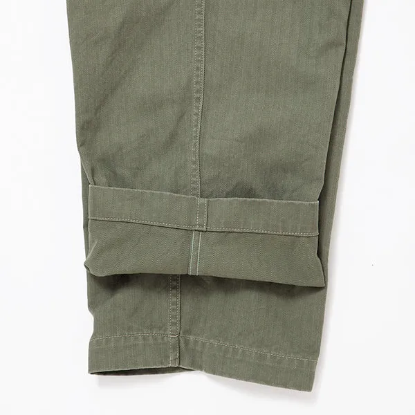UTILITY SLACKS / LIGHT OLIVE GREEN with BIO-WASH / SZ MILITARY HBT