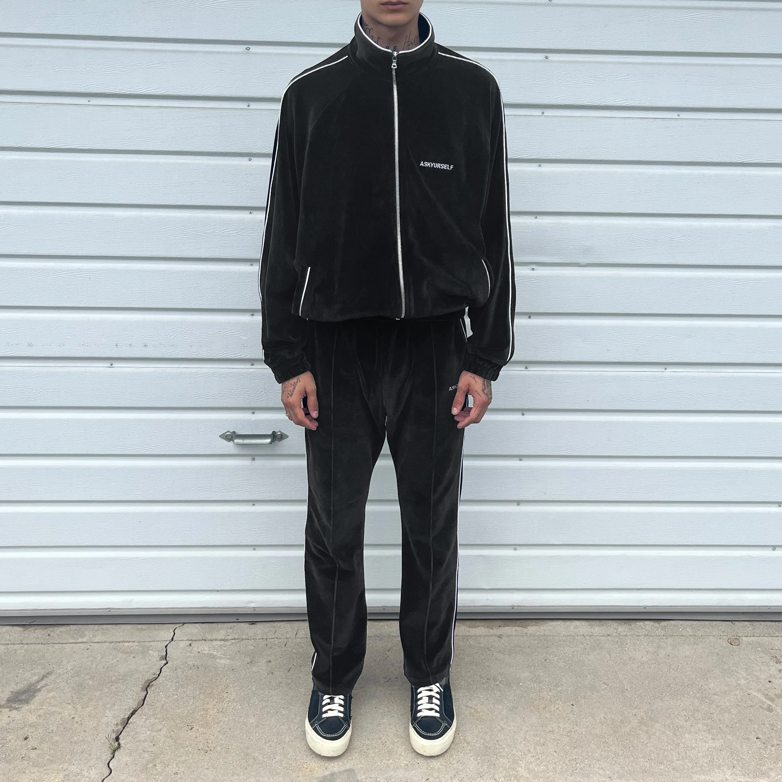 VELOUR TRACK PANTS