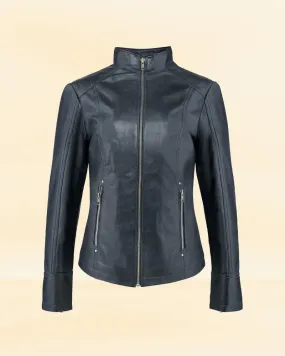 Women's Black Leather Biker Jacket | Women Biker Jacket